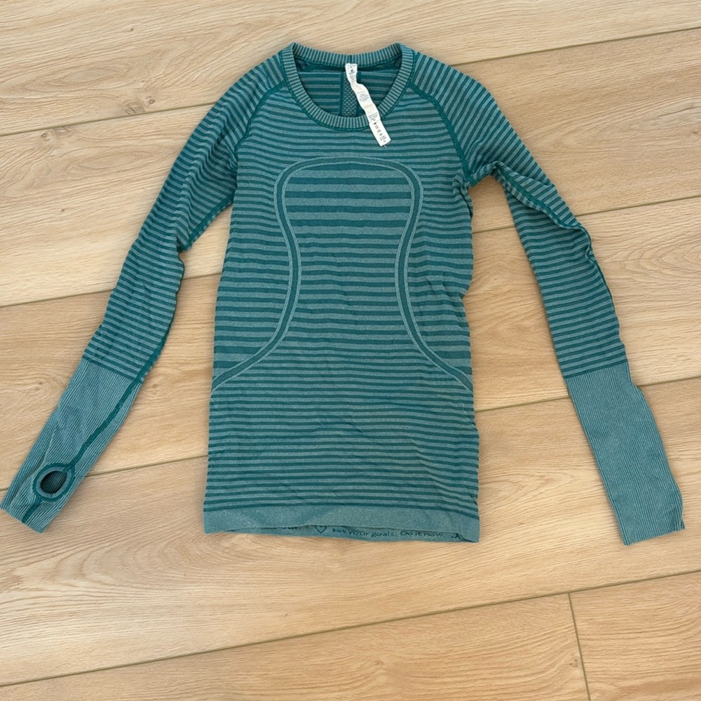 Lululemon Striped Long Sleeve Activewear Shirt